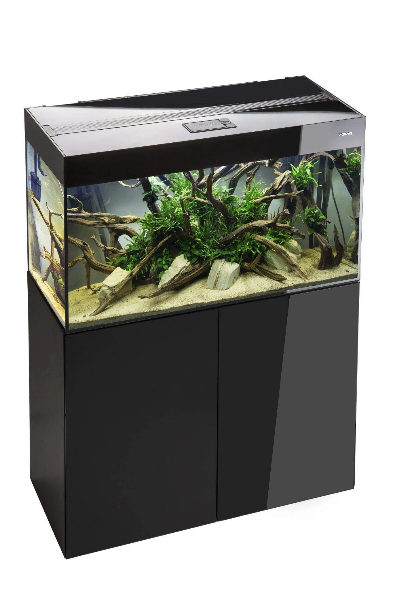 AQUAEL Acvariu GLOSSY 80 Negru rect.