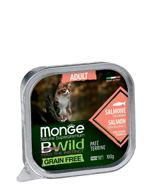 MONGE CAT BWILD ADULT Salmone/Vegetables 100gr.
