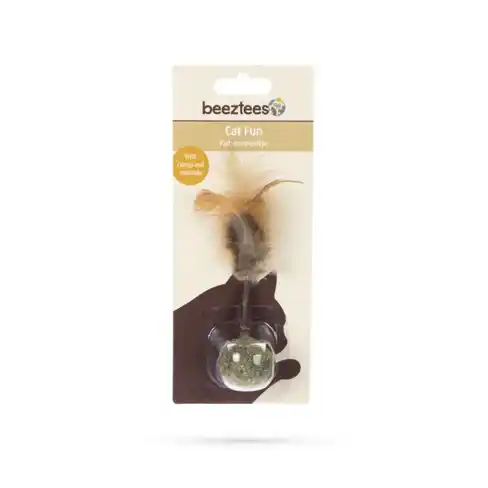 BEEZTEES jucărie pentru pisici CATNIP BALL + Matatabi with Feathers 16cm