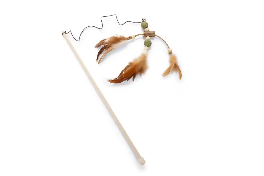 BEEZTEES игрушка-удочка с перьями CATNIP+MATATABI