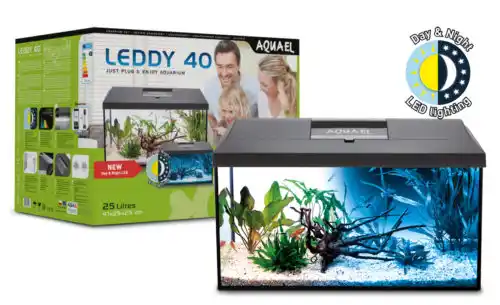 AQUAEL Aquarium set LEDDY PLUS PAP-40 D&N LED black