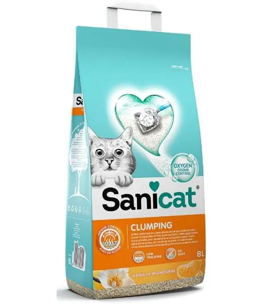 Cumpara  Umpluturi - SANICAT CLUMPING VANILLE-MANDARINE 8L..