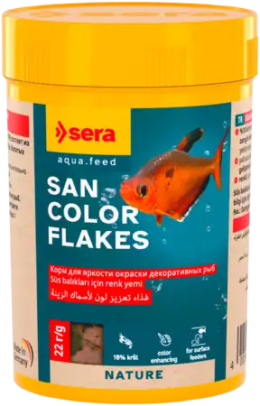 Купить  Корма для рыб и рептилий - Sera San Color Flakes..