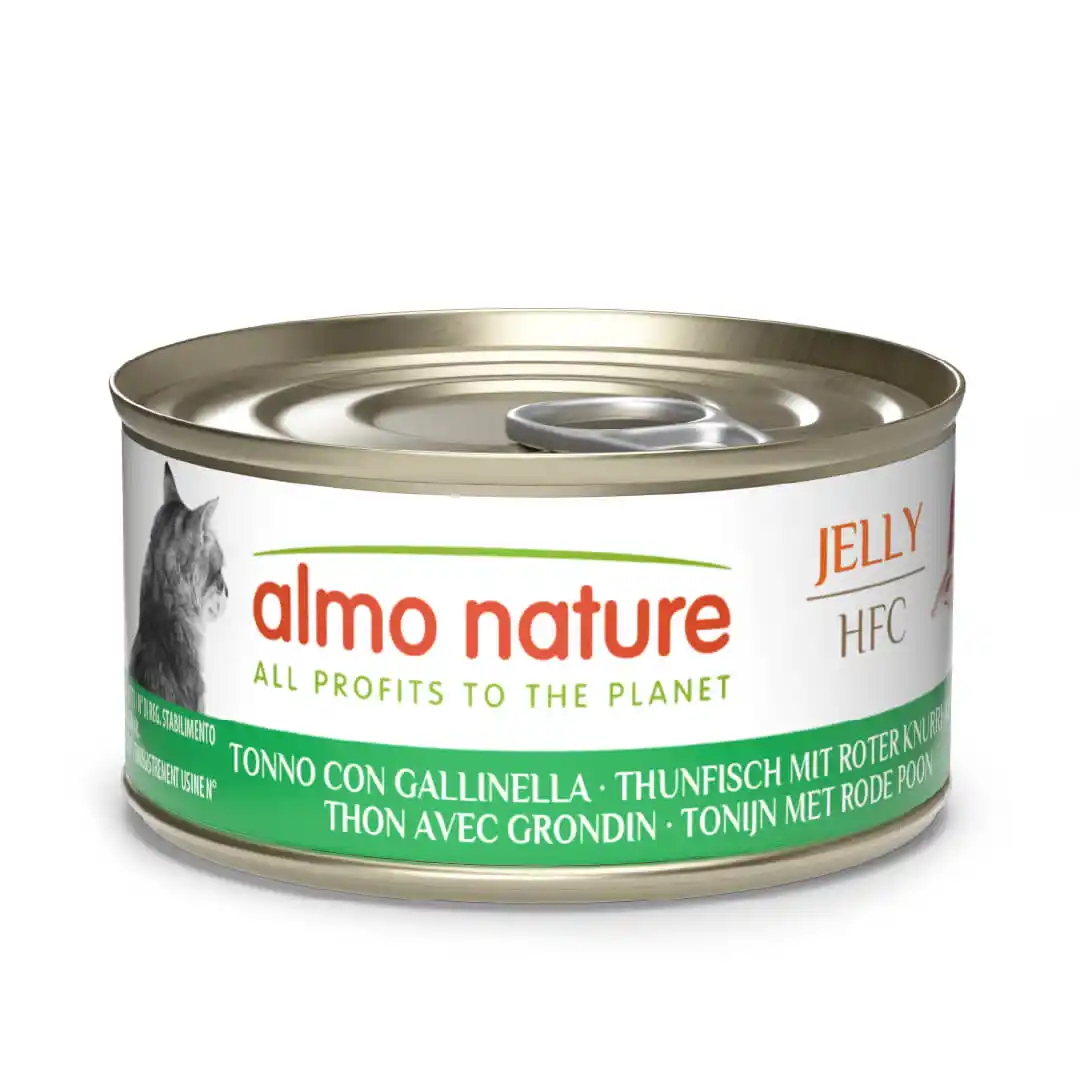 ALMO NATURE Pisici HFC Jeleu Ton/Gurnard Roșu la Conservă 70g