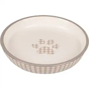 Купить  Керамические миски - Миска керамическая CAT MYLO ROUND Beige/White..