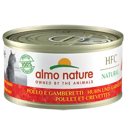 ALMO NATURE Cat HFC Can Natural Chicken Shrimps 70g