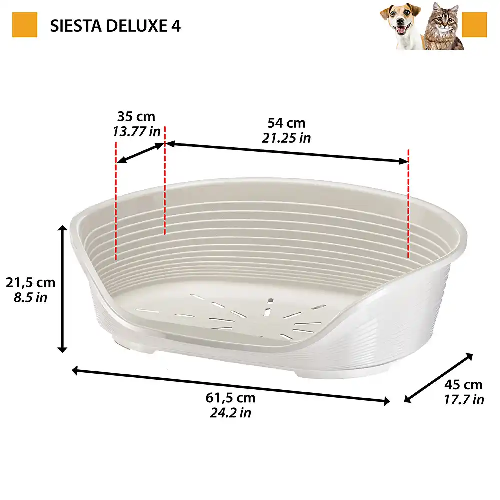 FERPLAST Лежак SIESTA DELUXE 4 White