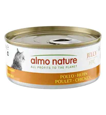 ALMO NATURE Hrană pentru pisici HFC cu jeleu de pui, conservă, 150g