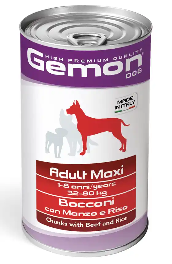 GEMON DOG MAXI ADULT BEEF/RICE 1250..