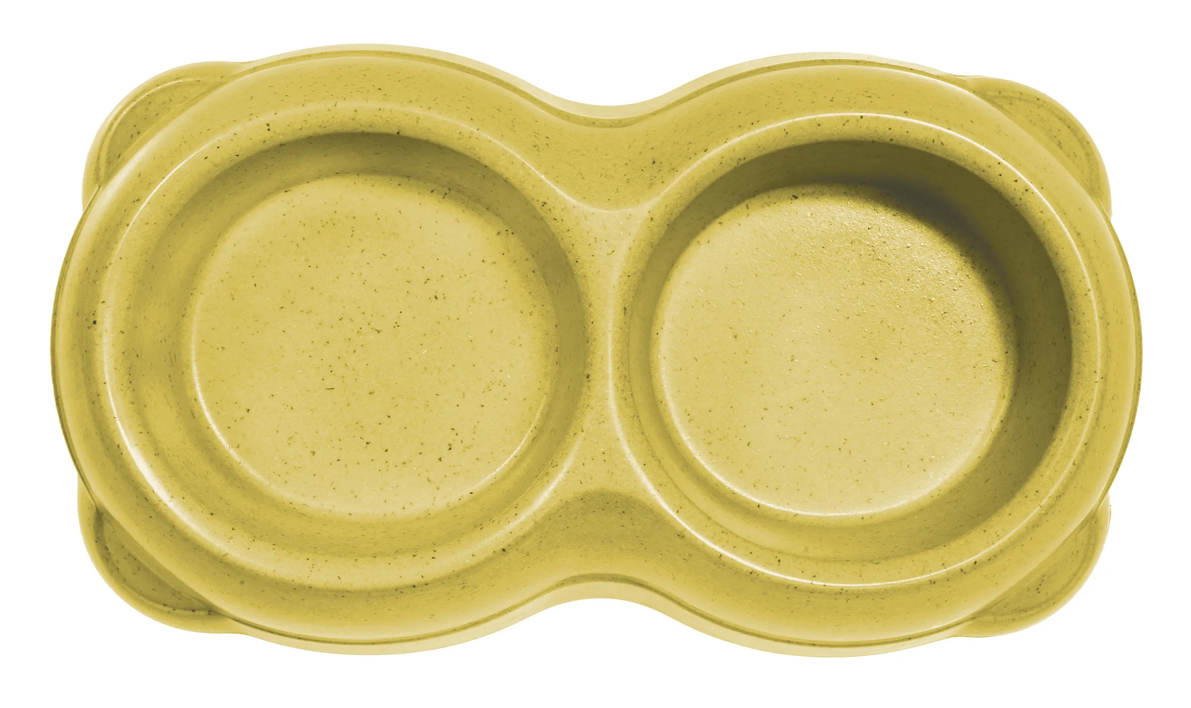 RECORD Пластиковая миска двойная BAMBOO Yellow M 2х0,25L
