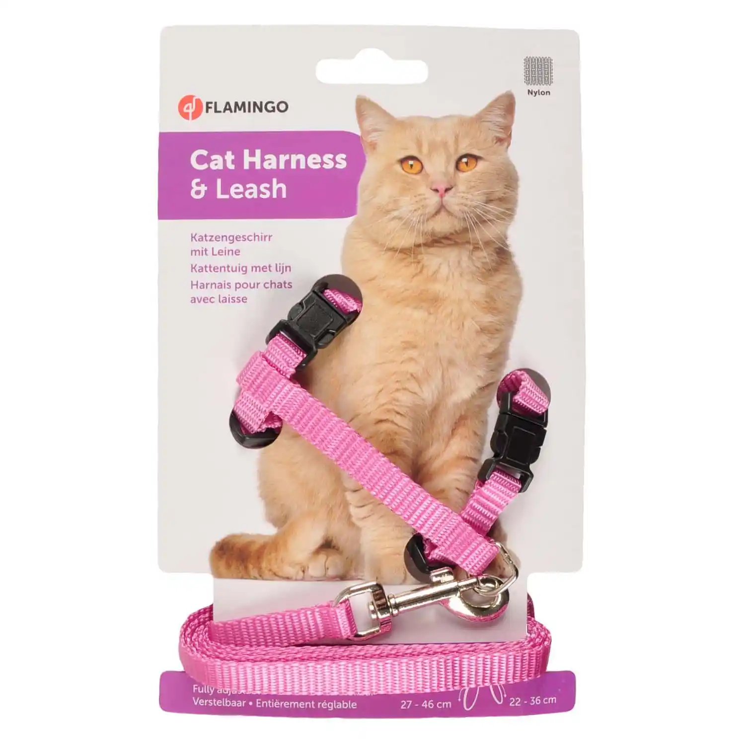 Flamingo Ham с поводком ZIGGI Pink 20-35cm 10mm