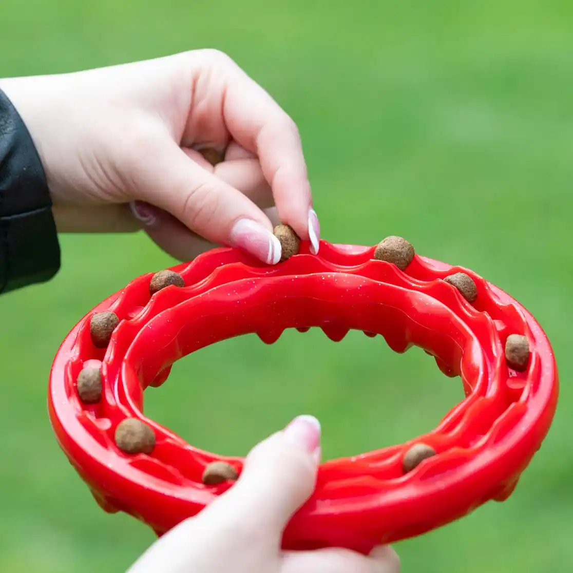 Ferplast Jucărie din cauciuc SMILE S RING Roșu