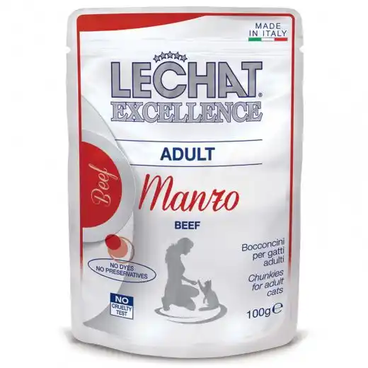 LECHAT EXCELLENCE POUCH ADULT BEEF 100gr