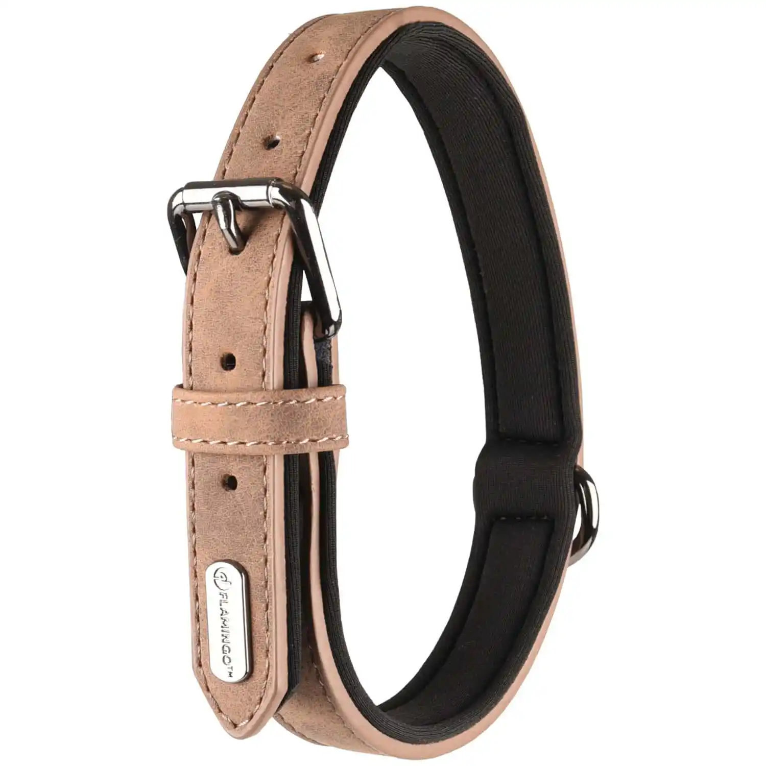 Flamingo Ошейник DELU BROWN 31-39cm 20mm