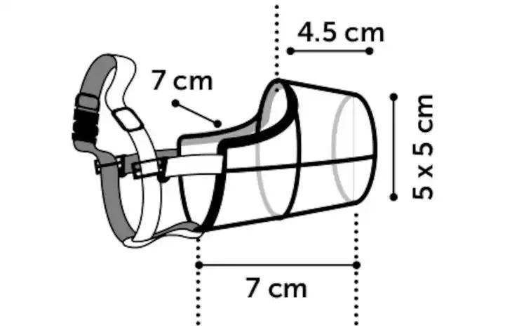 Flamingo Намордник пластик. MUZZLE SILAS XS Black