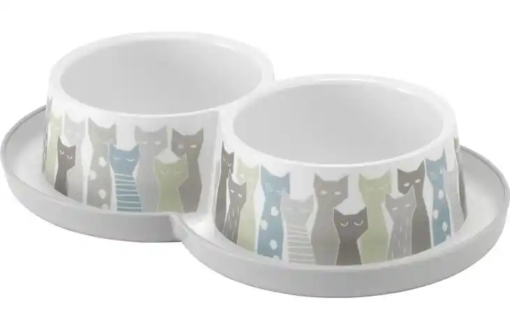 Миска двойная пластиковая MAASAI 2х350ml