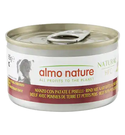 ALMO NATURE Dog HFC CAN Natural Beef/Potatoes/Peac 95g