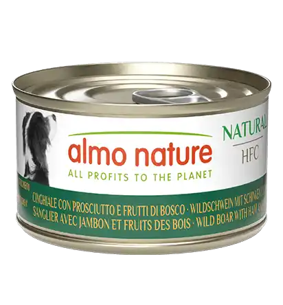 ALMO NATURE Dog HFC CUTIE Mistreț Natural cu Șuncă și Fructe de Pădure 95g