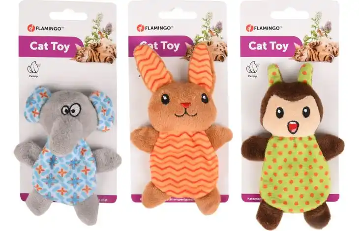 Flamingo Jucărie de pluș KIRK Iepure/Elafant/Veveriță Asortate.