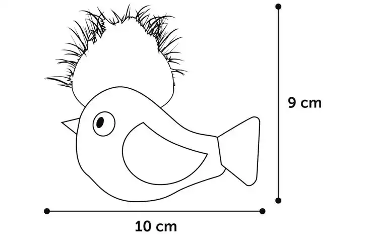 Jucărie pentru pisici Flamingo WINNY BIRD MIX