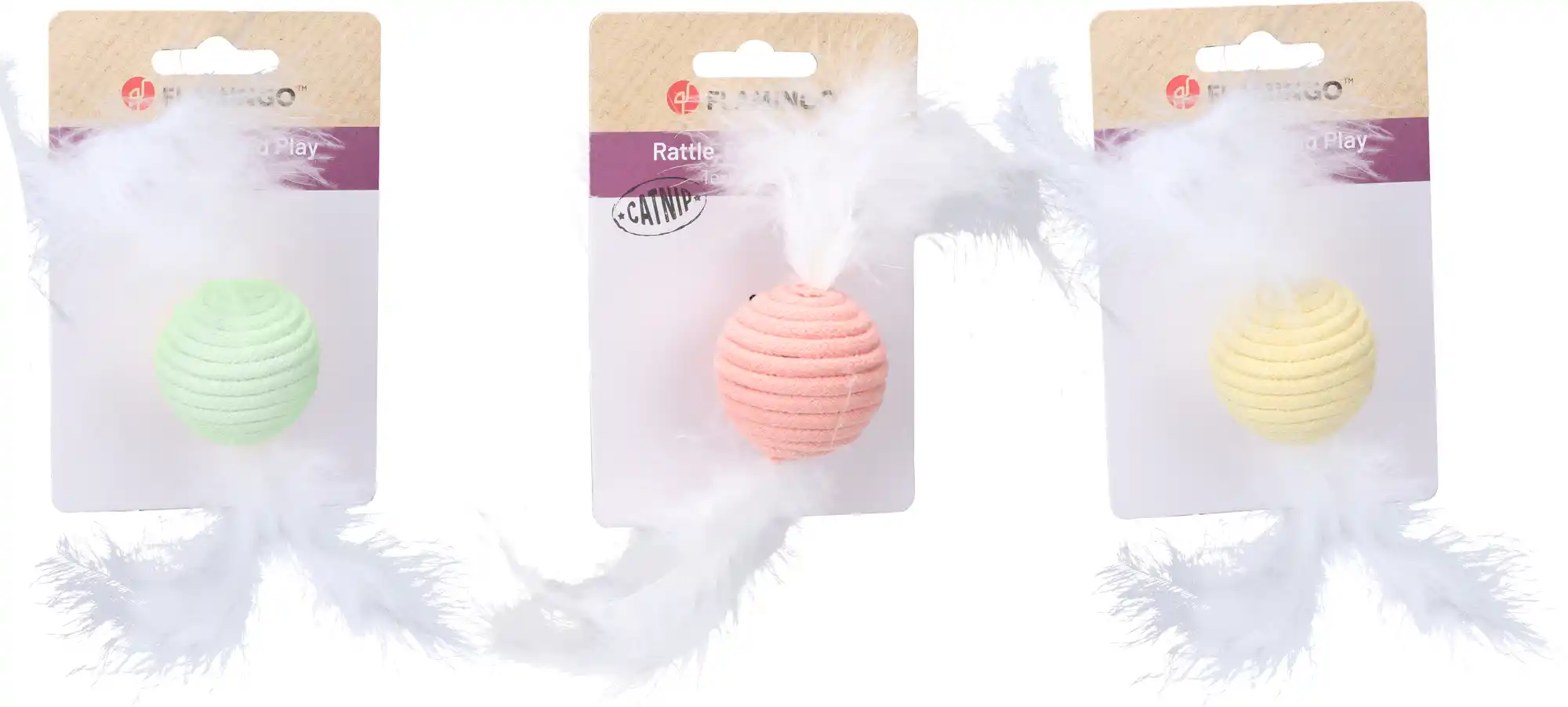 Купить  Для кошек - Игрушка мяч с перьями Poppy Several Colours..