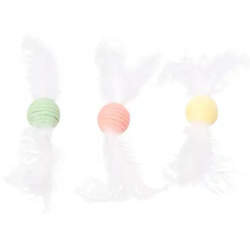 Jucarie minge cu pene Poppy Several Colours