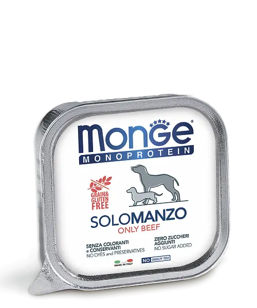 MONGE DOG SOLO Pate 100% beef 150 гр.