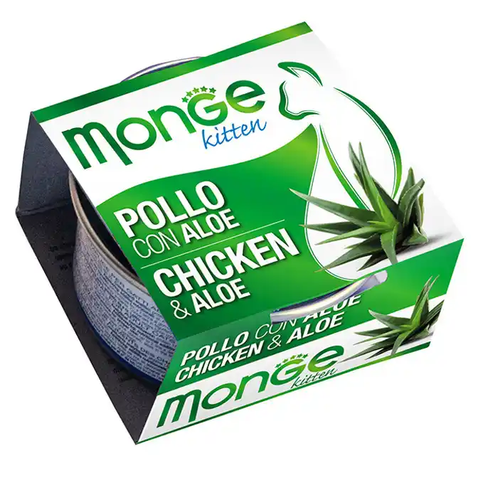 MONGE CAT FRUIT CHICKEN WITH ALOE KITTEN 80gr.