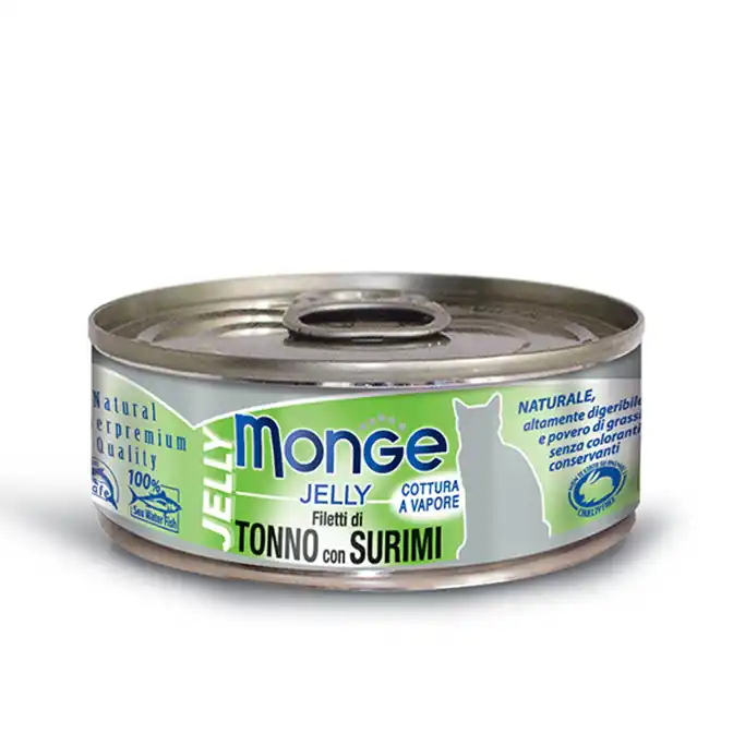 MONGE CAT JELLY Can Yellowfin Tuna with Surimi 80 гр