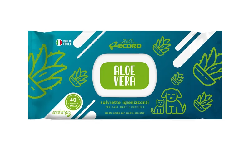 Салфетки RECORD Maxi Aloe Vera 40pcs