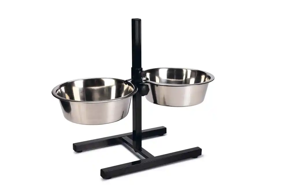 Beeztees suport cu 2 boluri metalice 28 negru