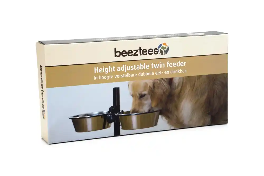 Beeztees suport cu 2 boluri metalice 28 negru