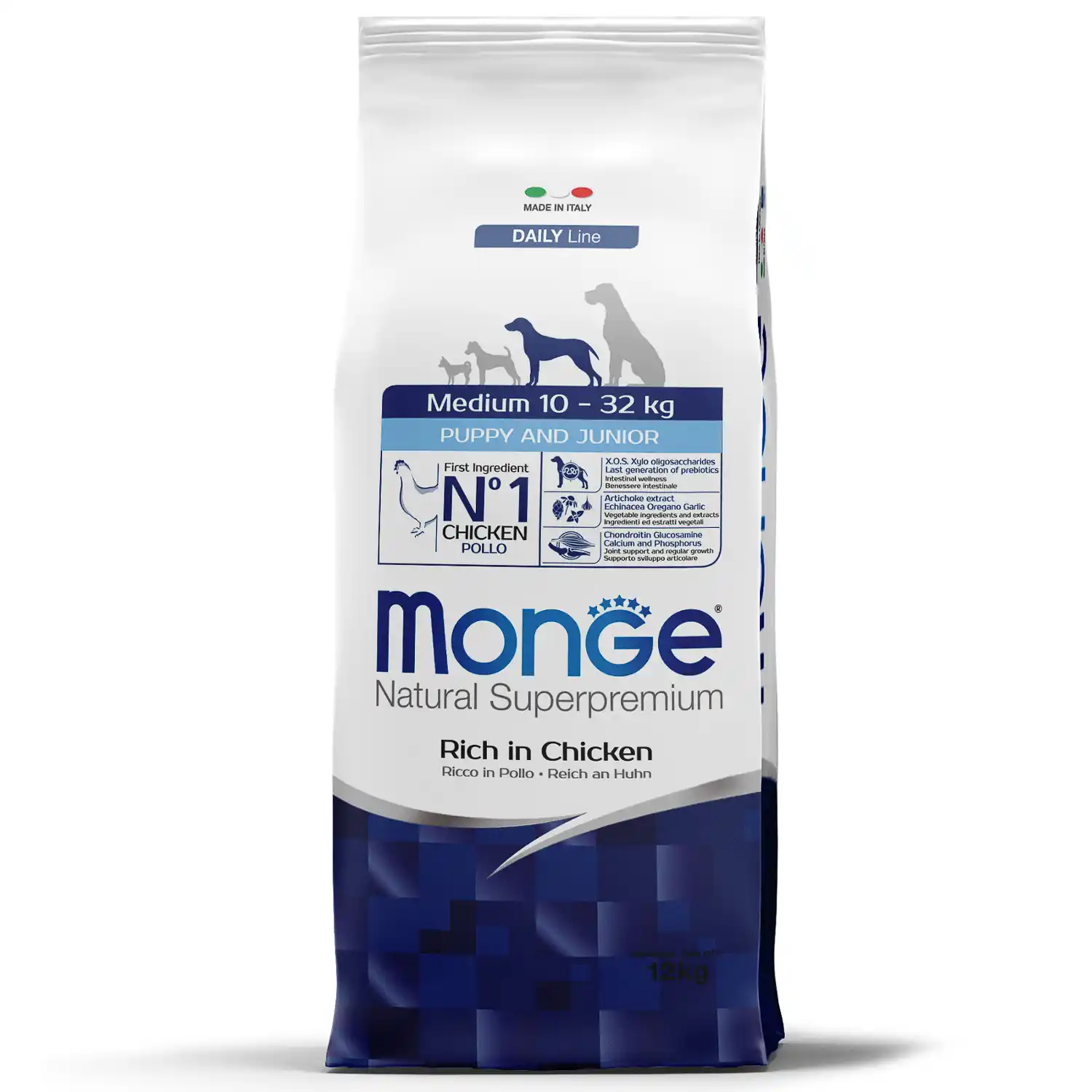 MONGE DRY DOG MEDIUM PUPPY&JUNIOR 12kg