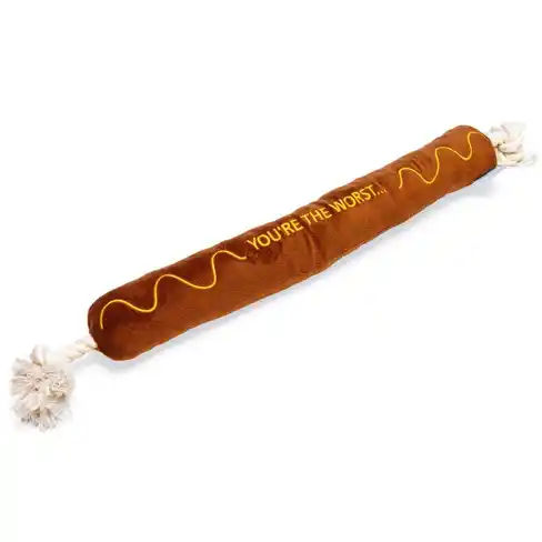 BEEZTEES плюшевевая игрушка для собак BBQ Sausage + Rope