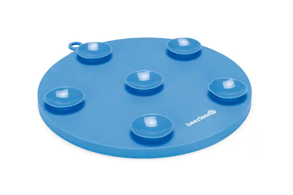 BZ силик. коврик для еды PIZZA Blue 18cm