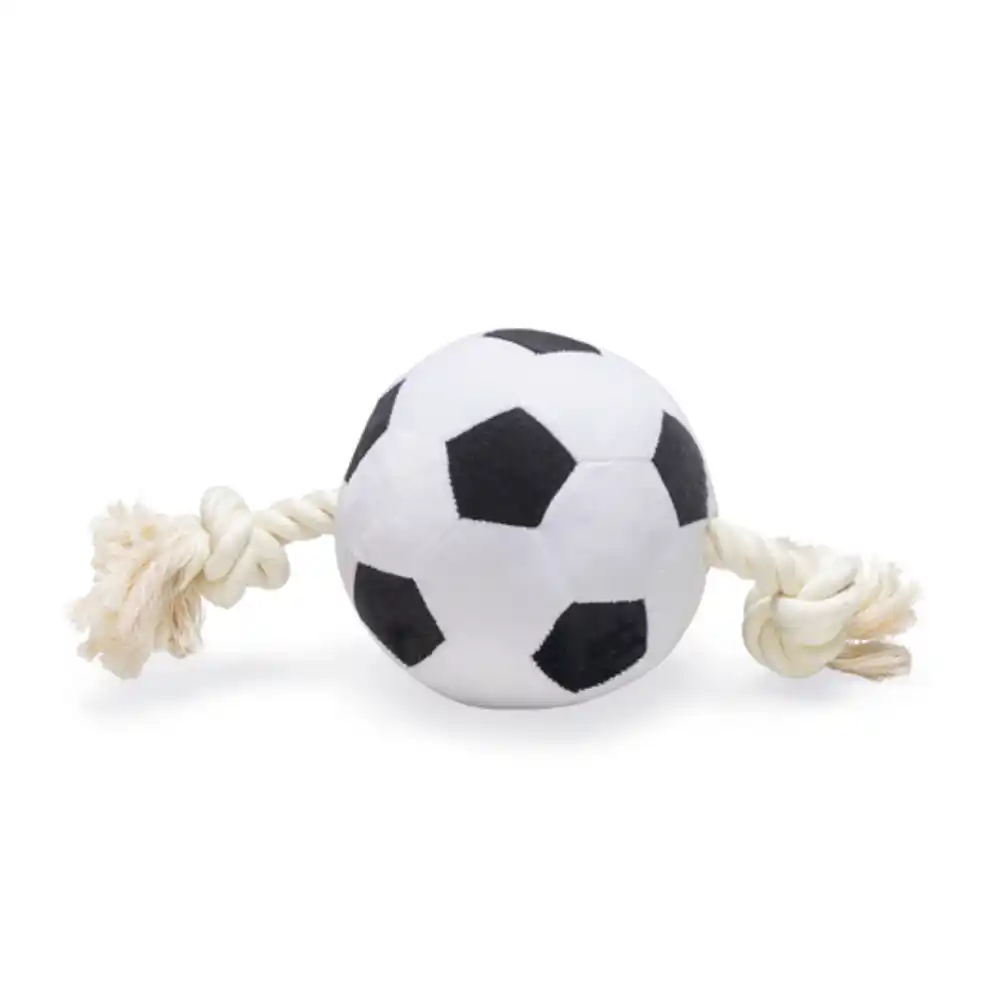BEEZTEES плюшевая игрушка для собак FOOTBALL with Rope