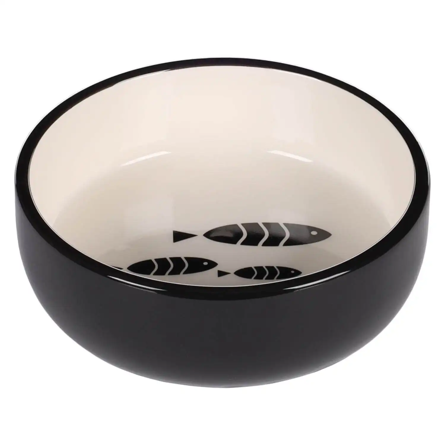 Купить  Керамические миски - Миска керамическая CAT SARDI Black/White 400m..