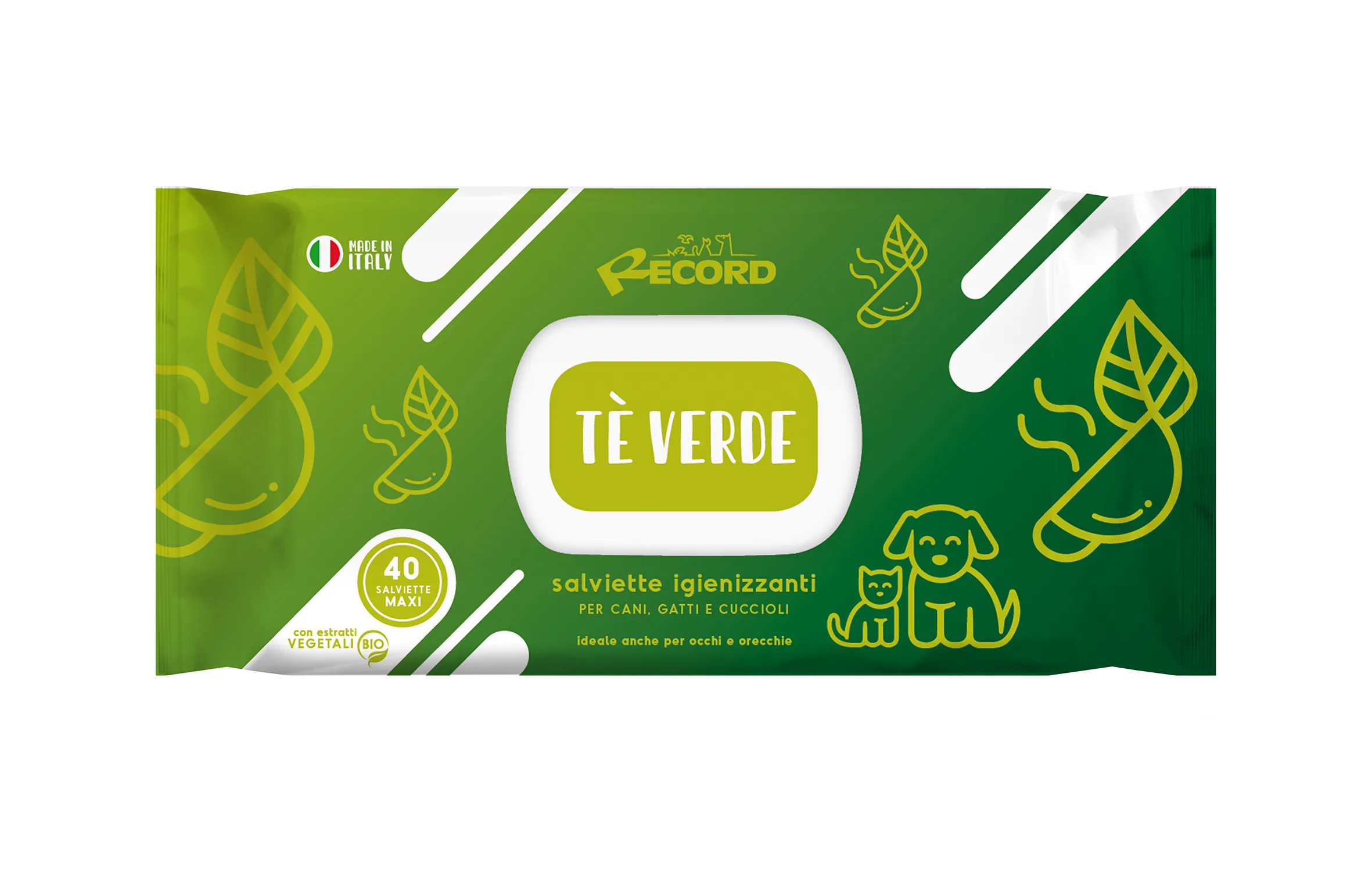 Салфетки RECORD Maxi Green Tea 40pcs