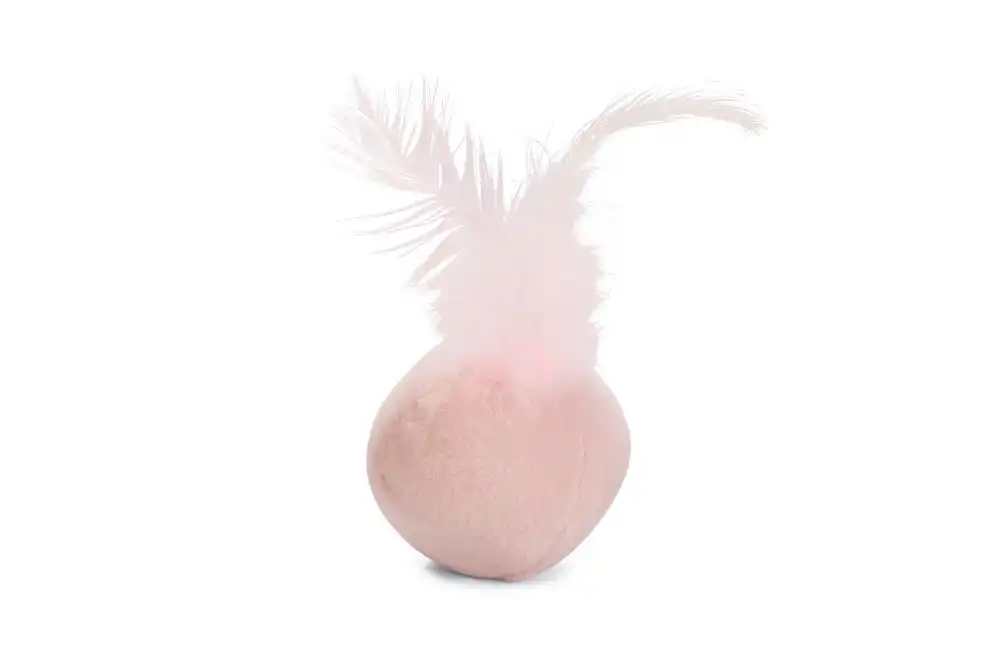 BEEZTEES плюшевый мяч с перьями RIZO Pink 5cm