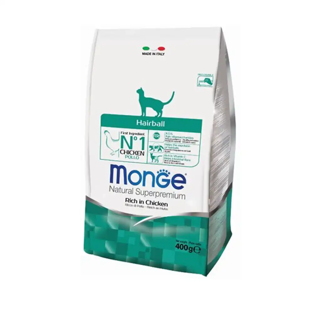 Купить  Сухой корм - MONGE DRY CAT HAIRBALL Chicken 400 гр..