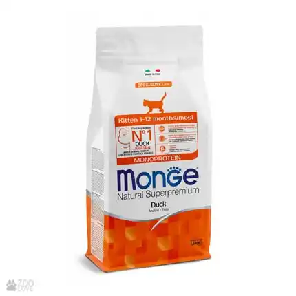 MONGE DRY CAT KITTEN Duck 1,5kg