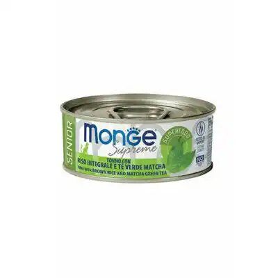 MONGE CAT SUPREME SENIOR Tuna/Rice/Matcha Green Tea 80gr.