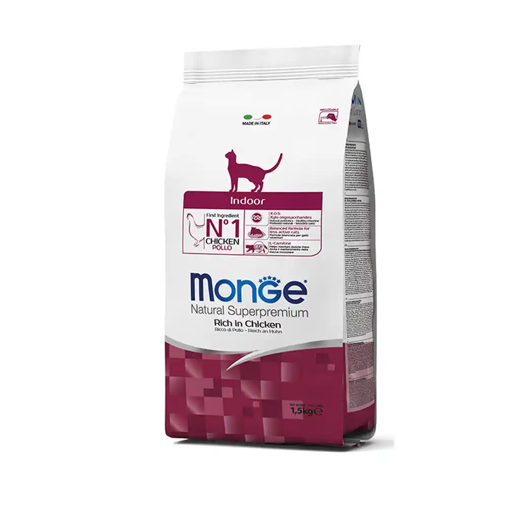 MONGE DRY CAT INDOOR Chicken 1,5kg
