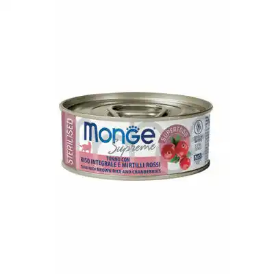 MONGE CAT SUPREME STERILISED Tuna/Rice/Cranberry 80gr.