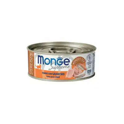 MONGE CAT SUPREME STERILISED Tuna/Crab 80gr.