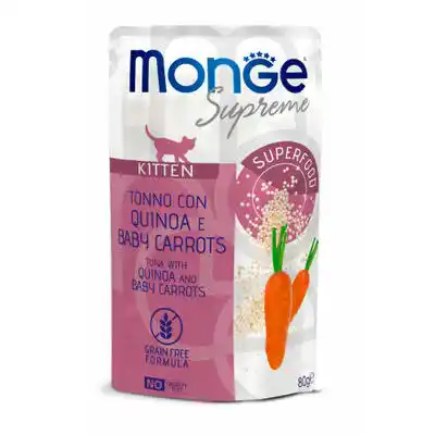 MONGE CAT POUCH SUPREME KITTEN Tuna/Quinoa/Baby Carrot 80gr.