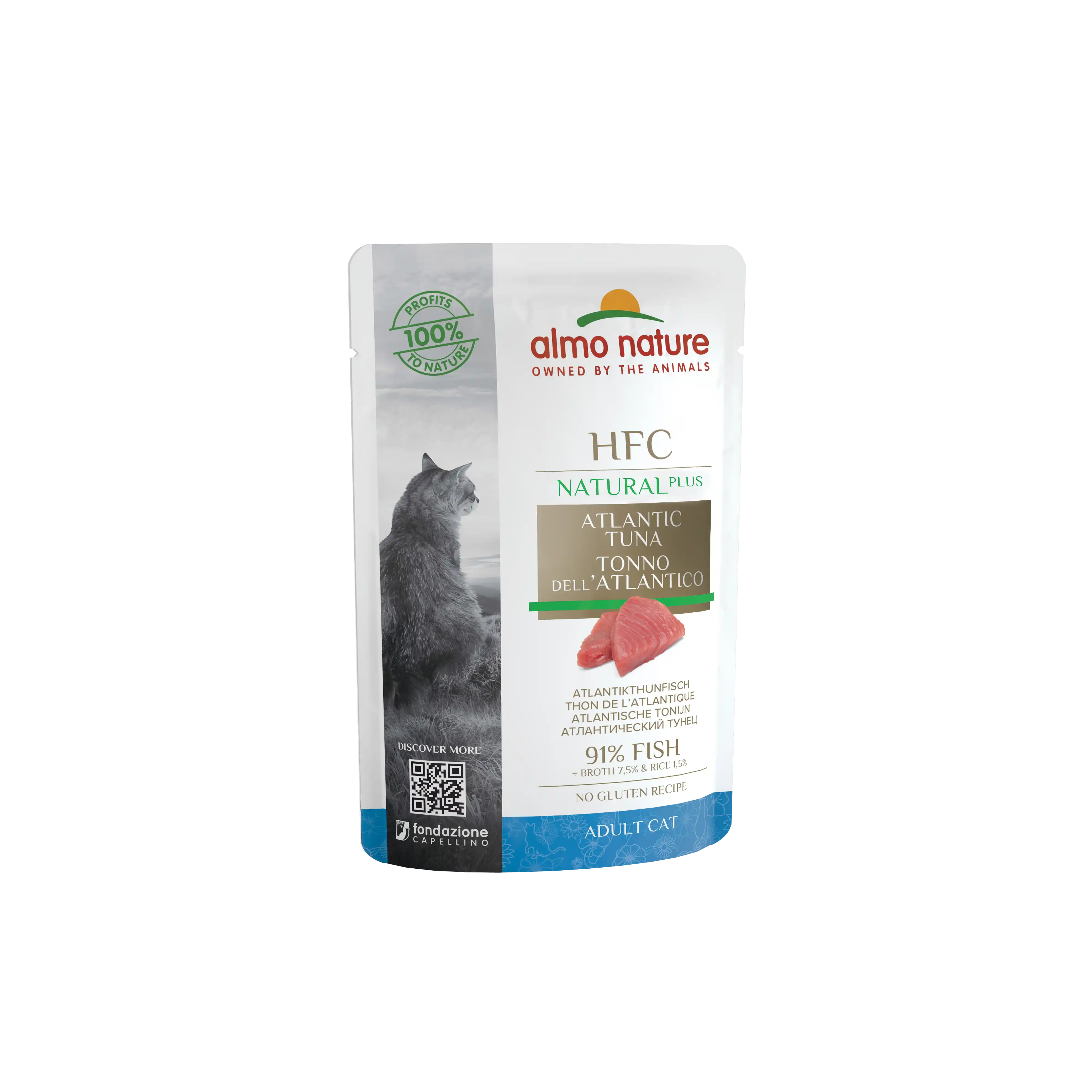 ALMO NATURE Cat HFC Pouch Natural Plus Atlantic Tuna 55g