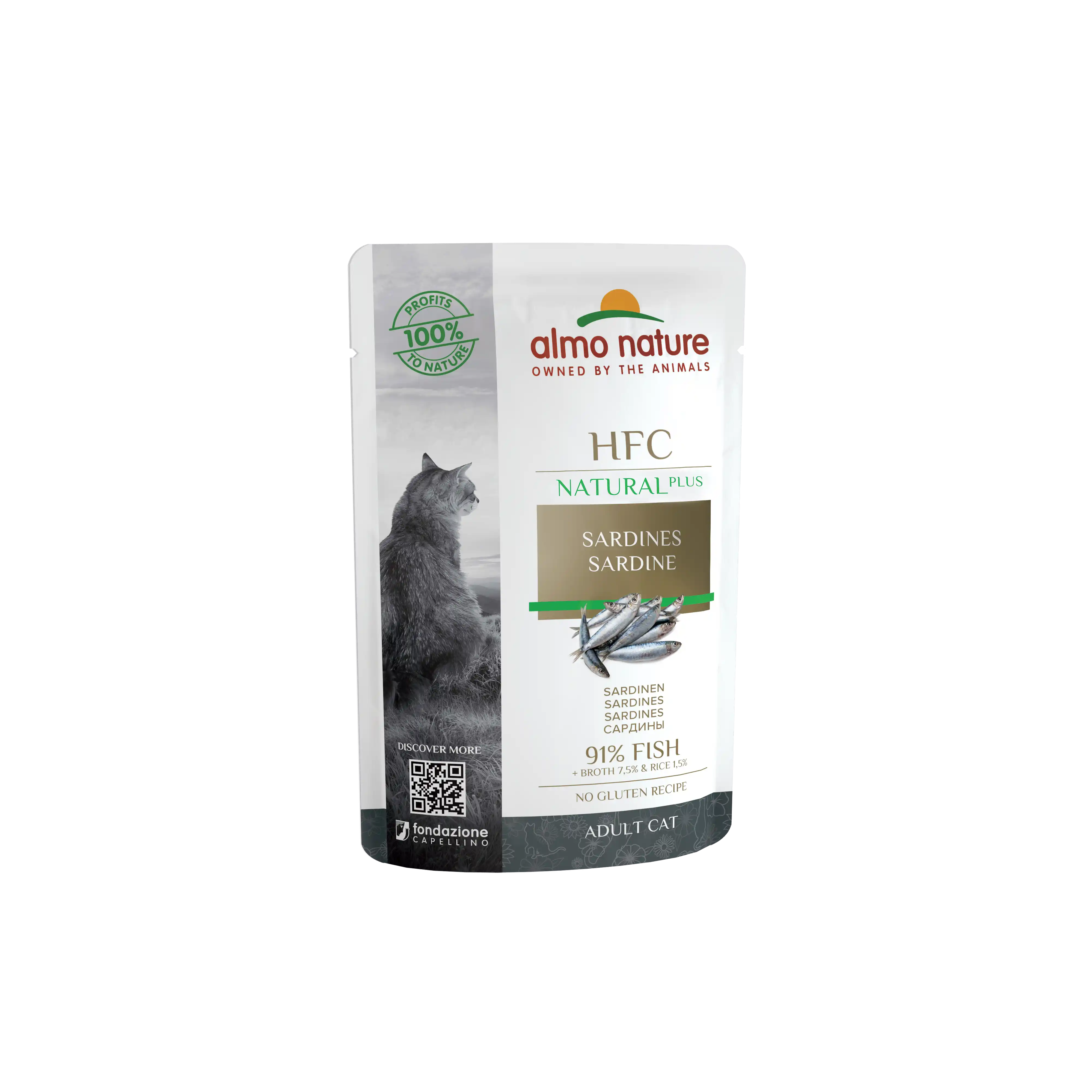 ALMO NATURE Cat HFC Pouch Natural Plus Sardines 55g