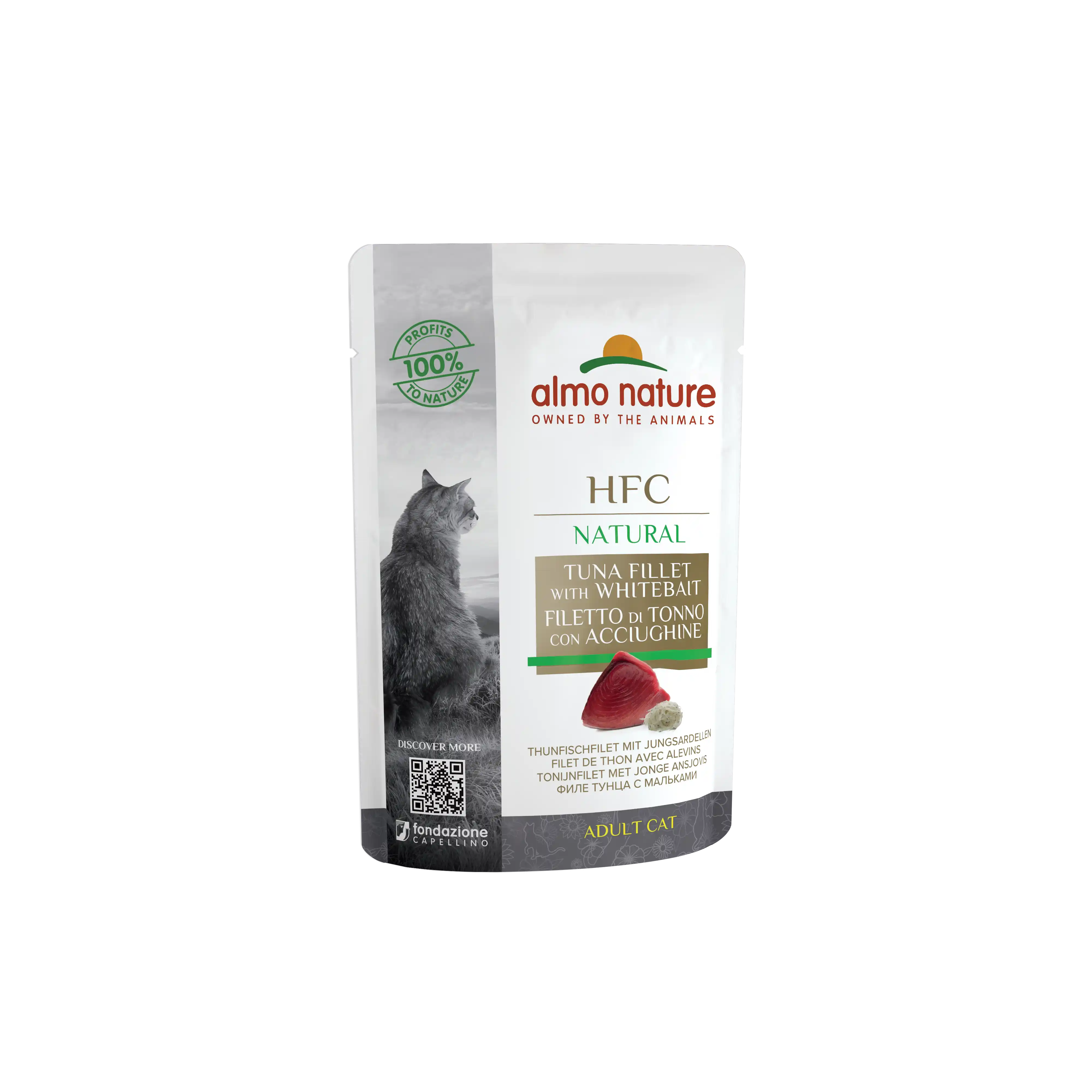 ALMO NATURE Cat HFC Pouch Natural Tuna with Whitebait 55g