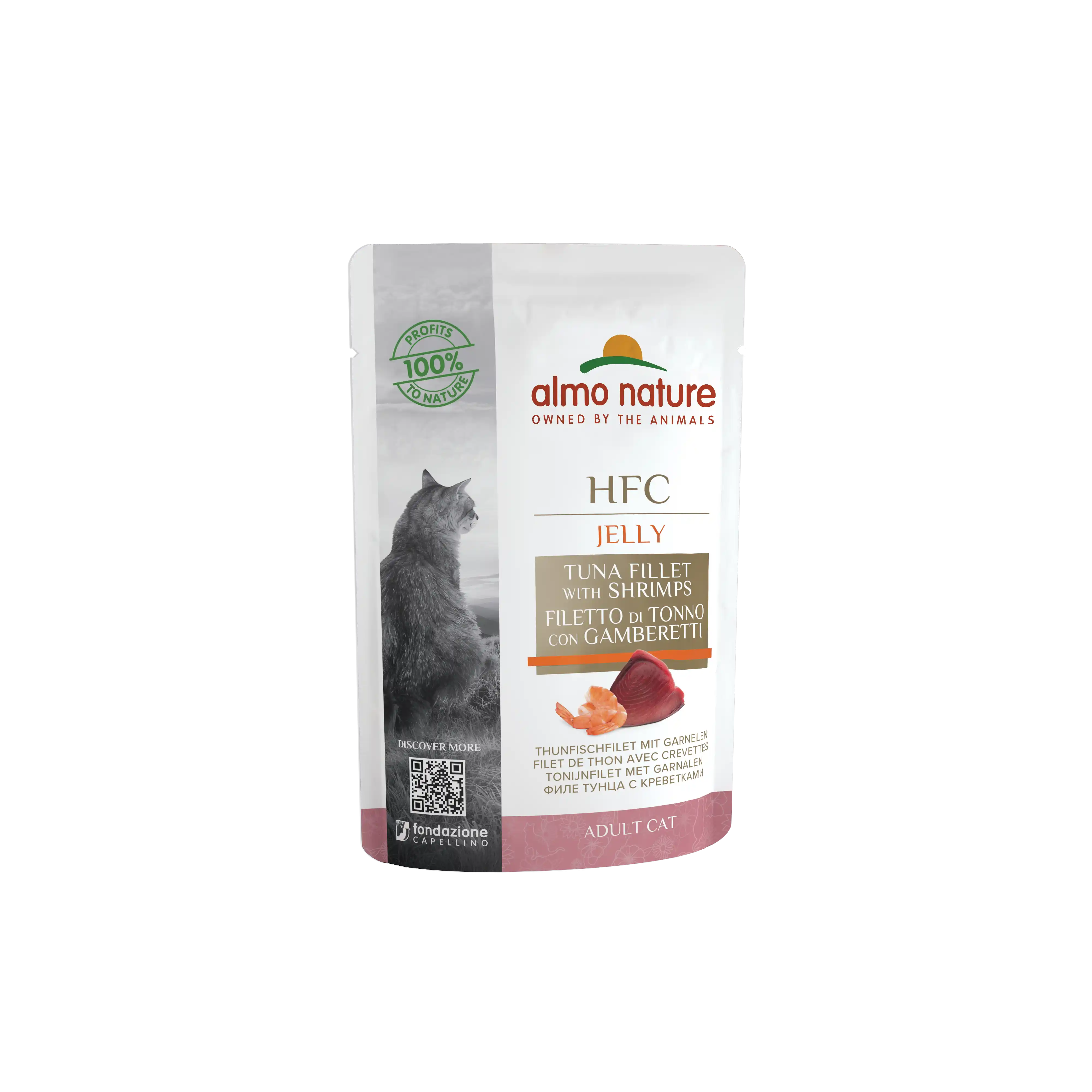 ALMO NATURE Cat HFC Pouch Jelly Tuna with Shrimps 55g